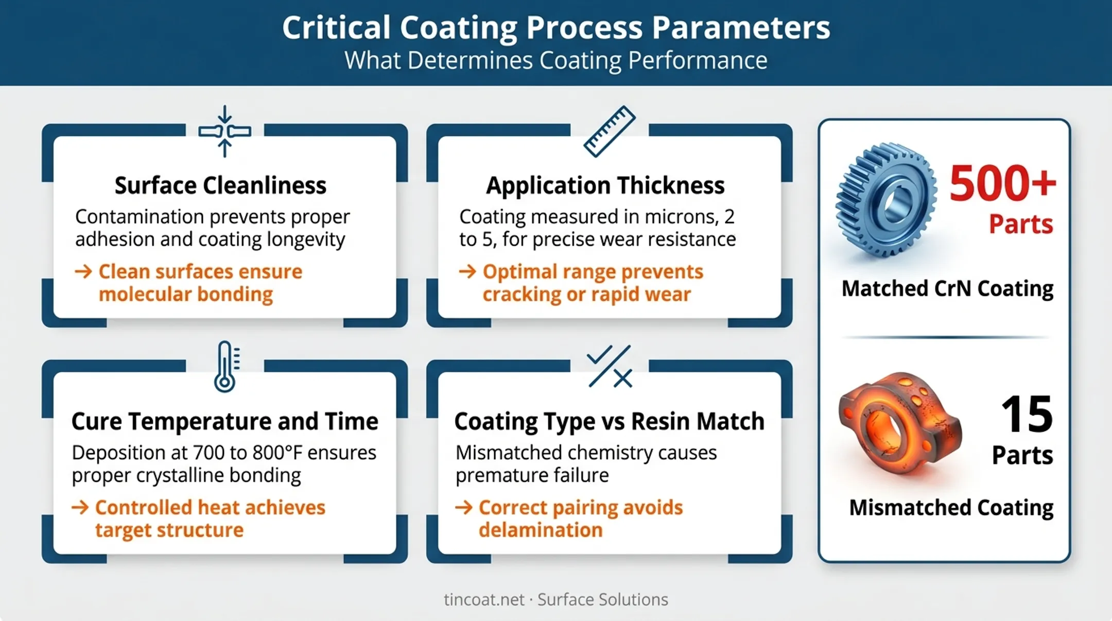 Key coating parameters impact on injection mold quality and lifespan