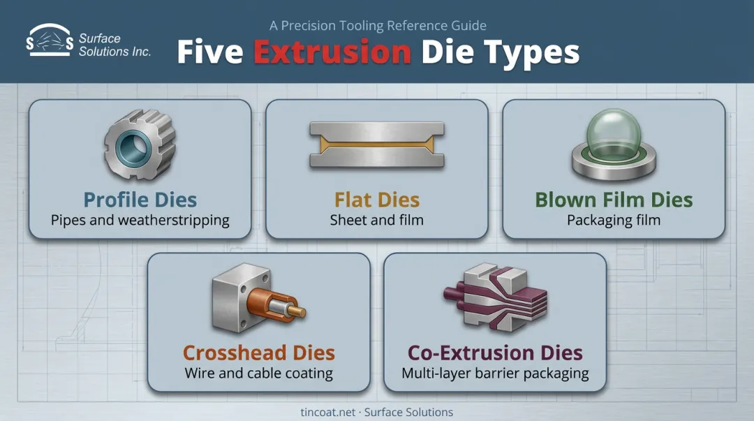 Comparison of profile flat blown film crosshead and co-extrusion die types
