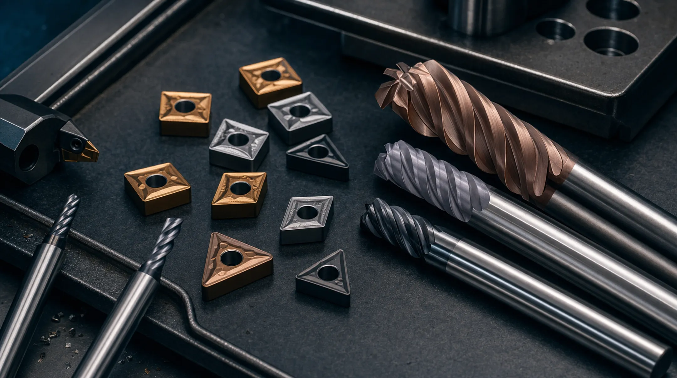Cutting tool inserts with PVD coating used in metal machining