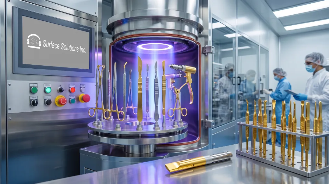 PVD coating process applied to medical-grade surgical instrument tooling