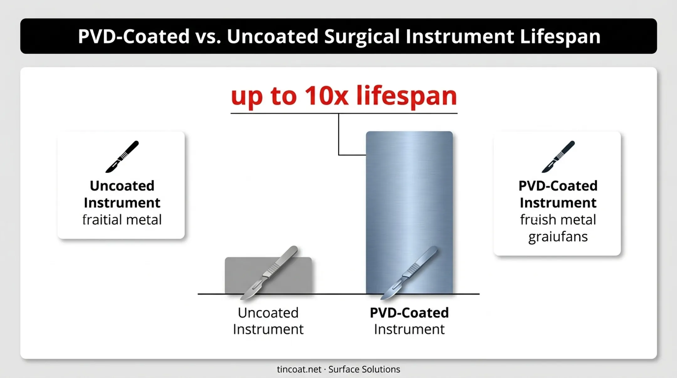 PVD coated versus uncoated instrument lifespan comparison chart