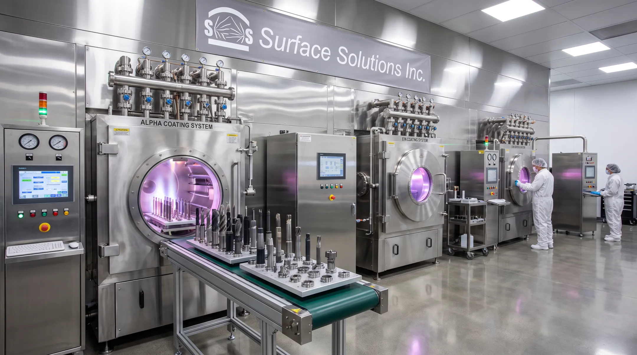 Surface Solutions facility applying PVD coating to industrial tooling