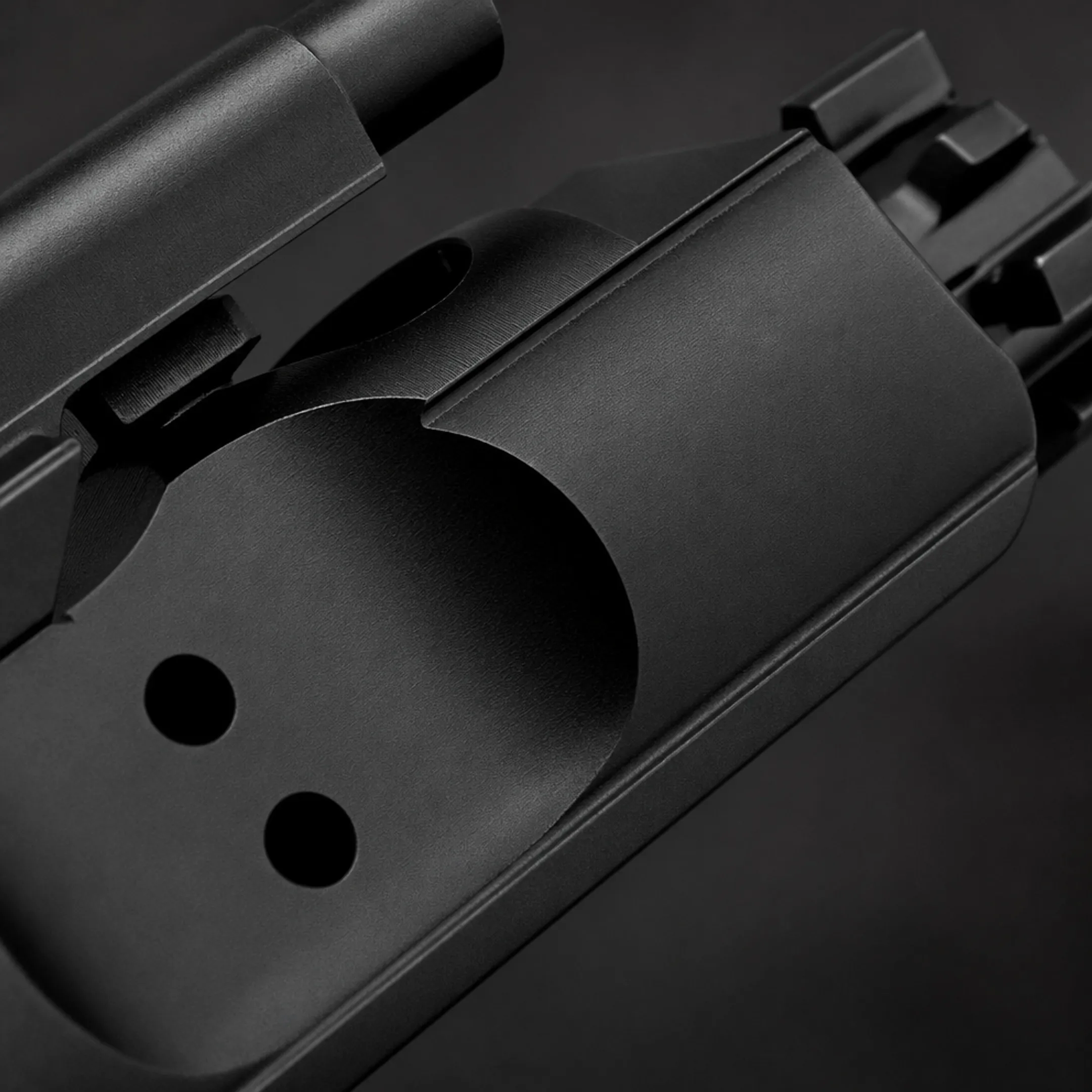 Black nitride coated bolt carrier group for precision AR-15 rifle