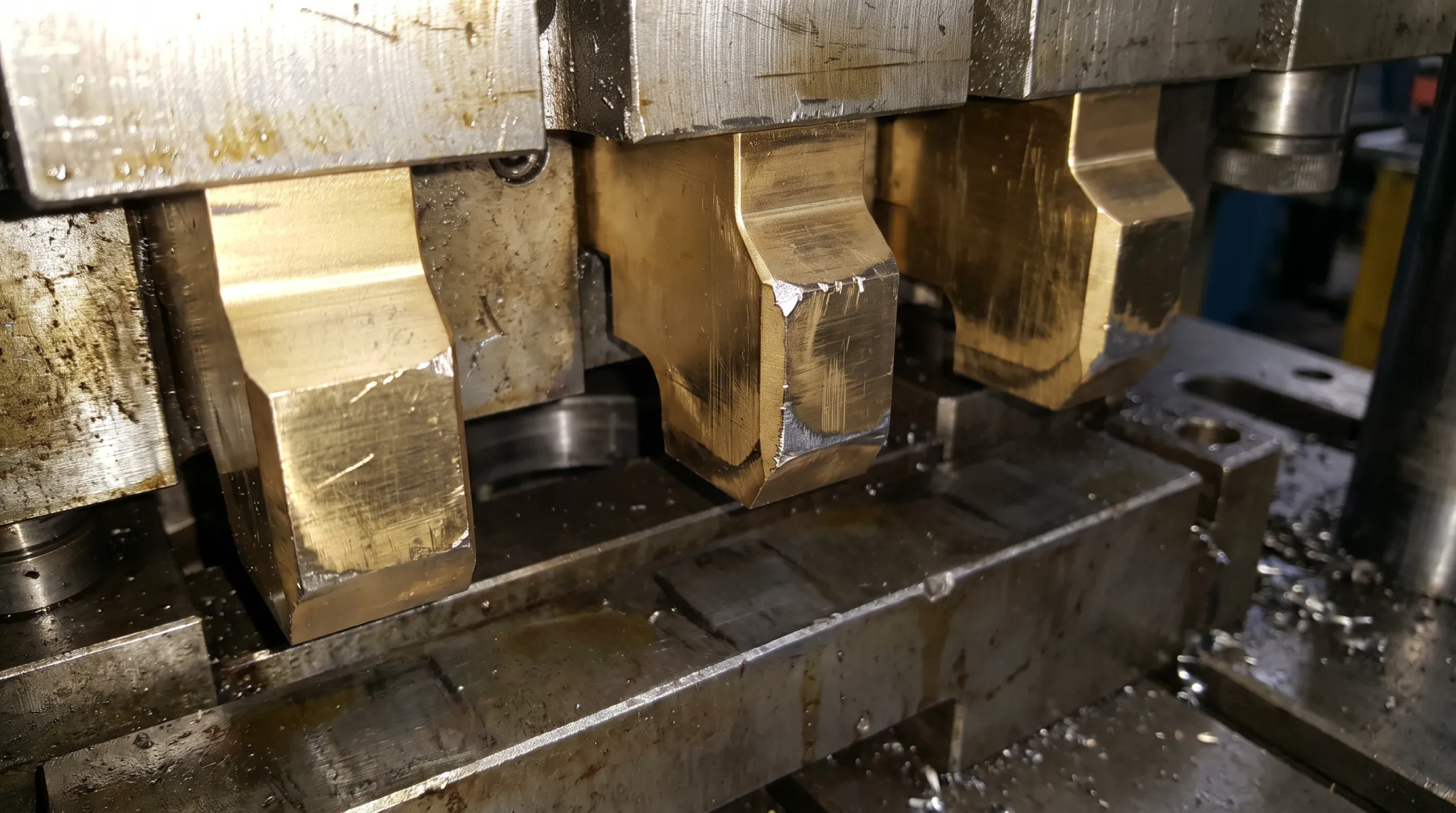 Alpha PVD-coated stamping punches showing minimal wear after extended production
