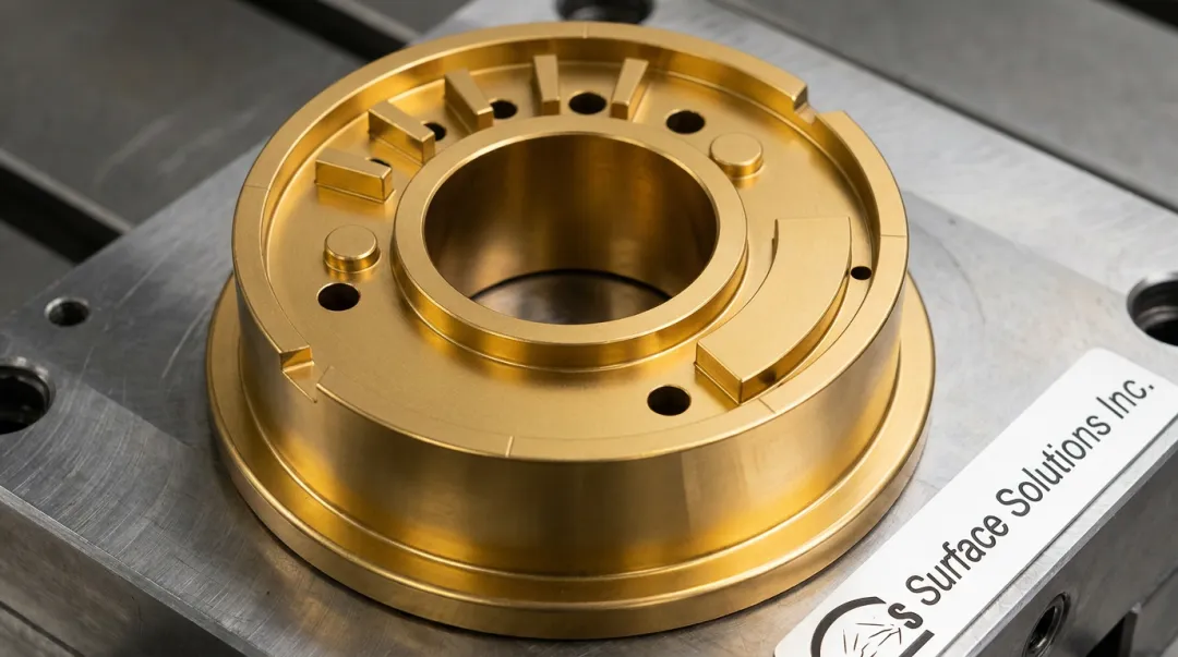 PVD coated die casting cavity insert showing CrN surface coating on tool steel component