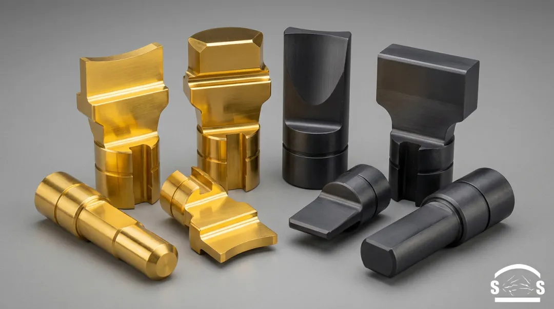 PVD-coated punch and die tooling showing surface coating applied by Surface Solutions