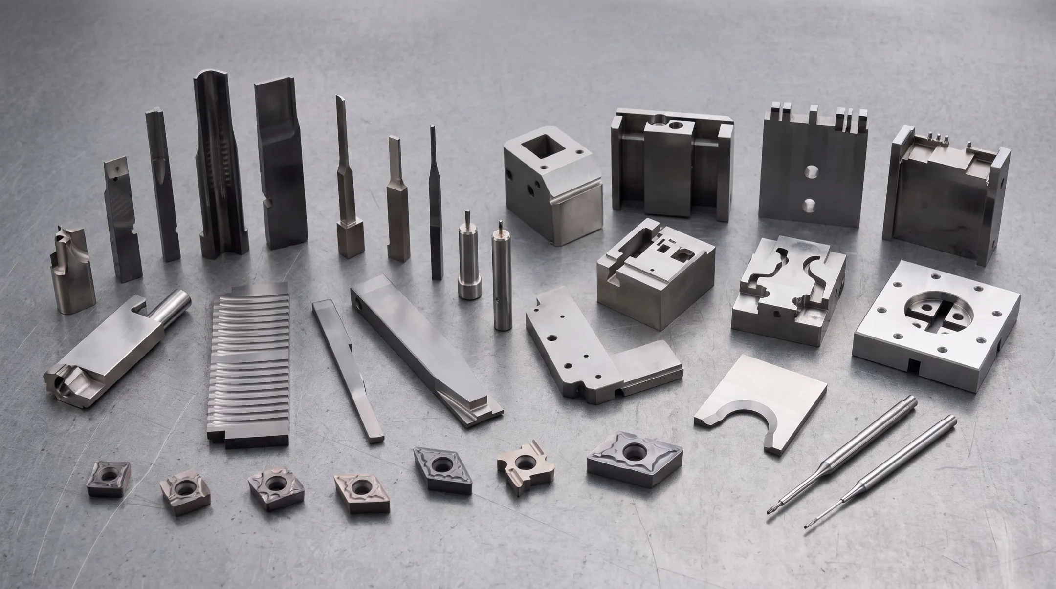 Industrial cutting tools and stamping dies used across manufacturing sectors