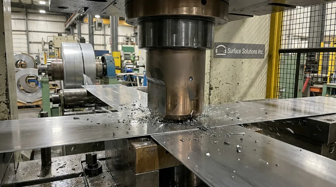 PVD coated punch tooling running galvanized steel parts in press operation