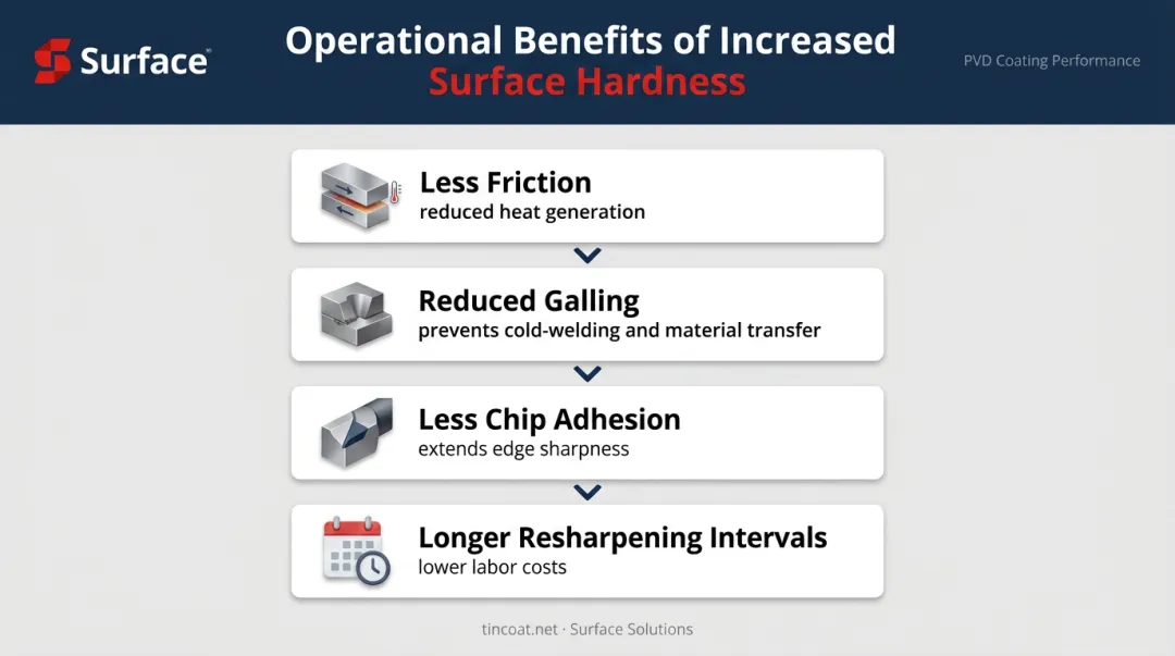 Four operational benefits of PVD coating hardness on manufacturing tool performance
