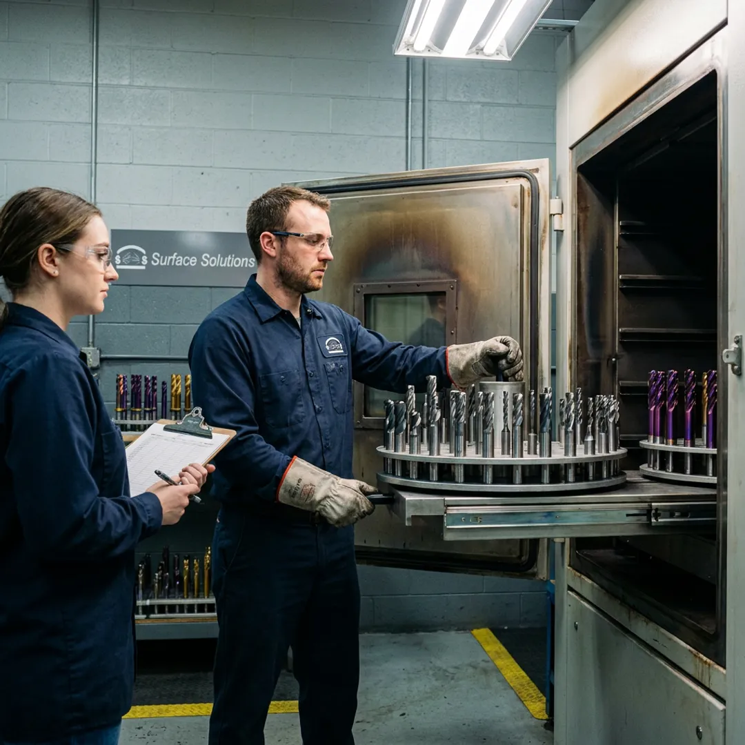 Precision tooling inside a PVD coating facility