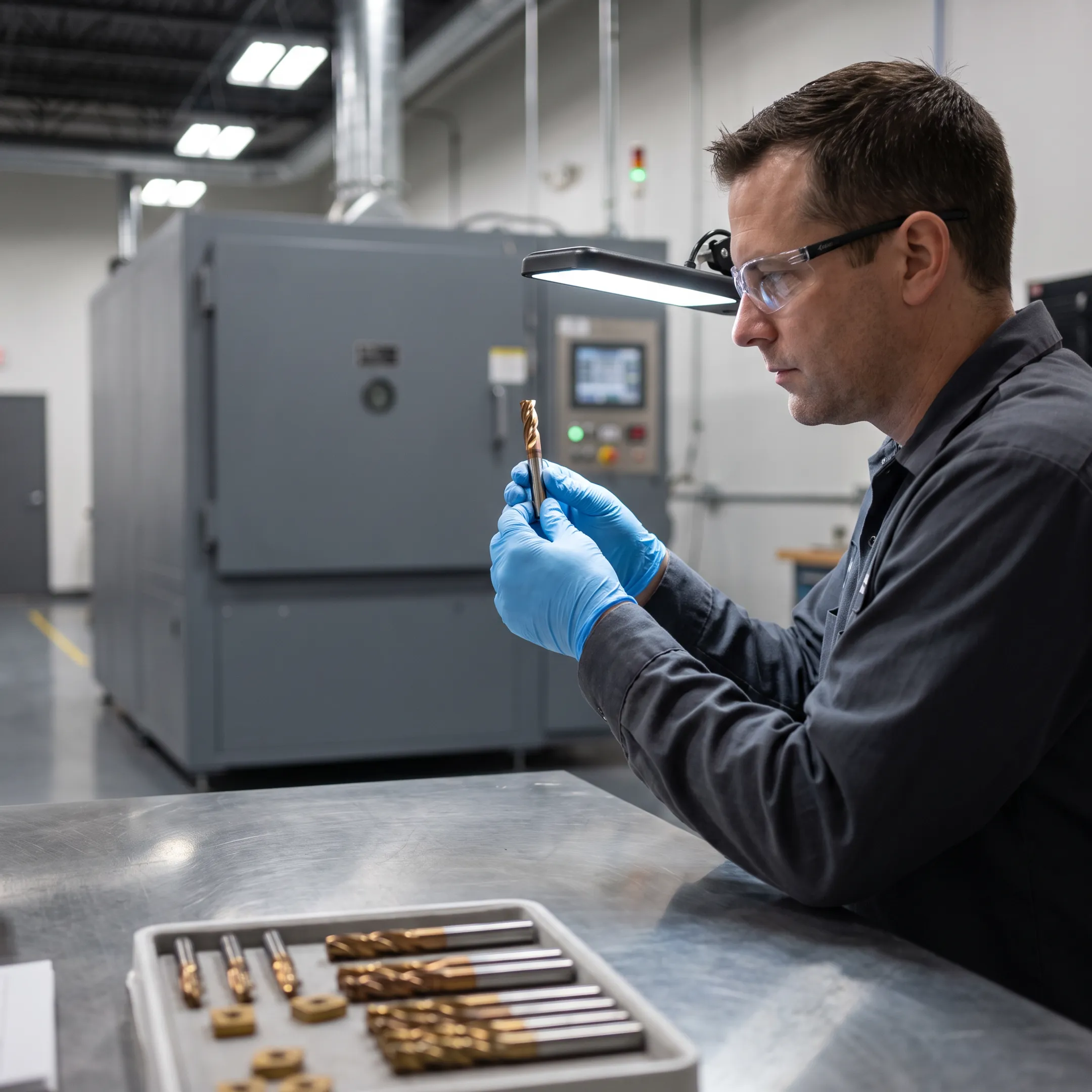 PVD coated industrial tooling ready for evaluation
