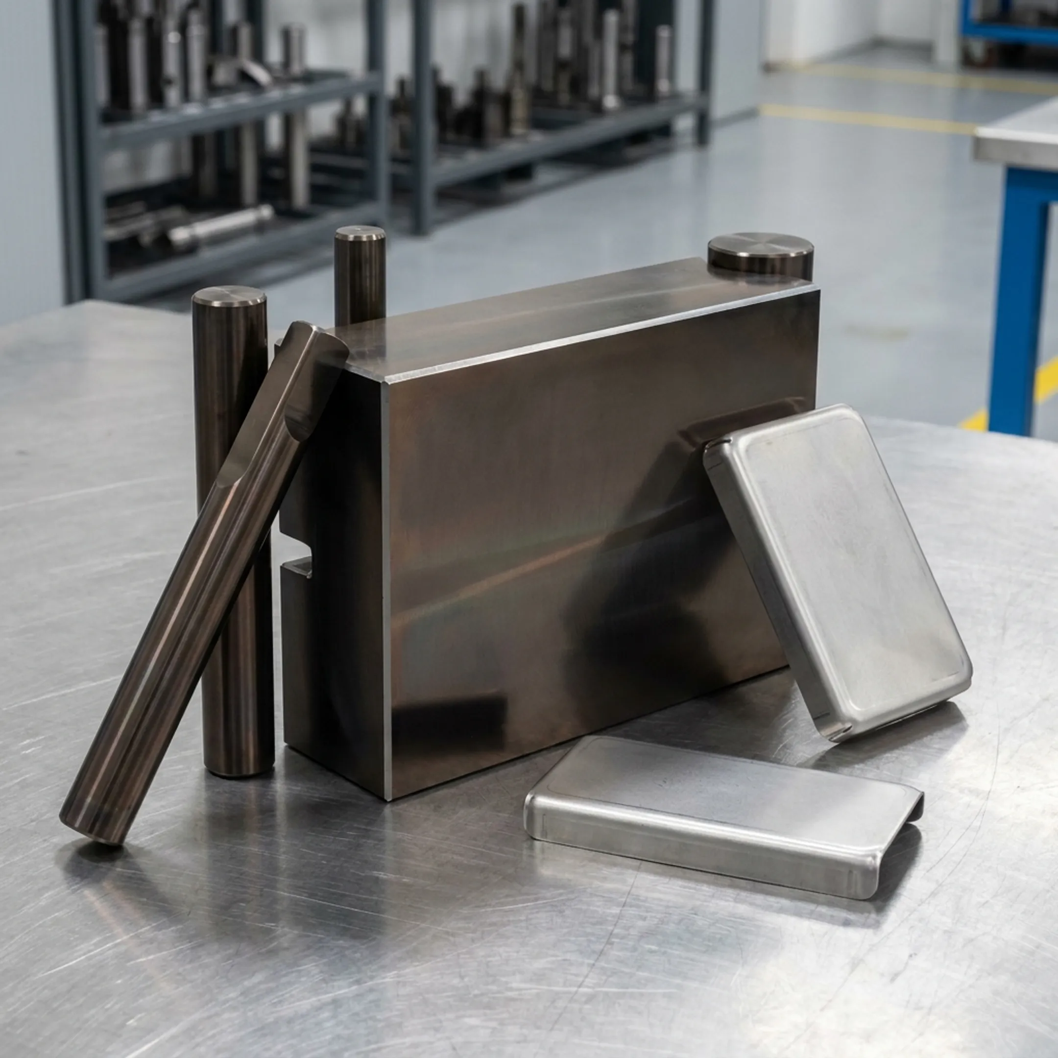 PVD-coated metal forming tool in an industrial manufacturing setting