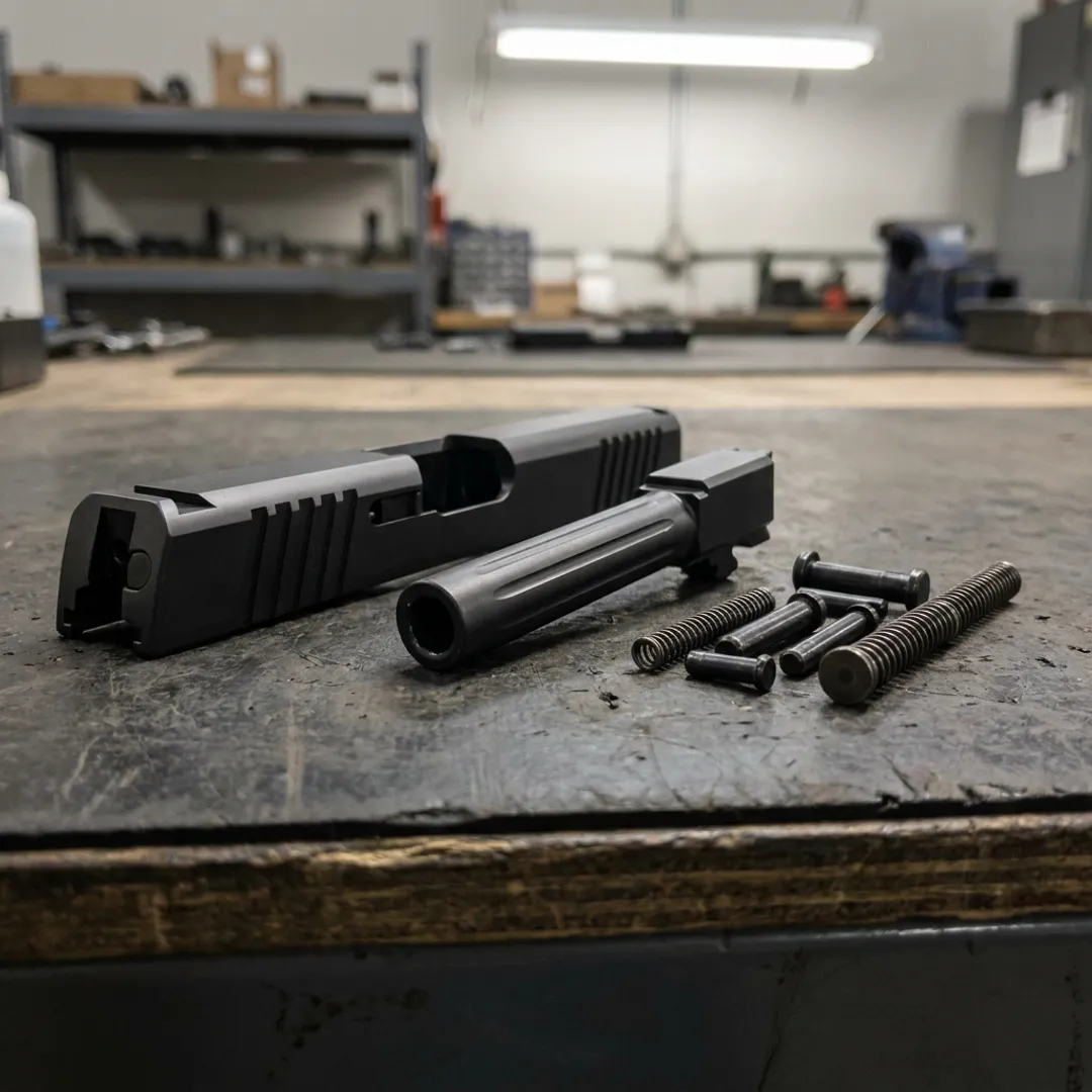 Nitride coated firearm components