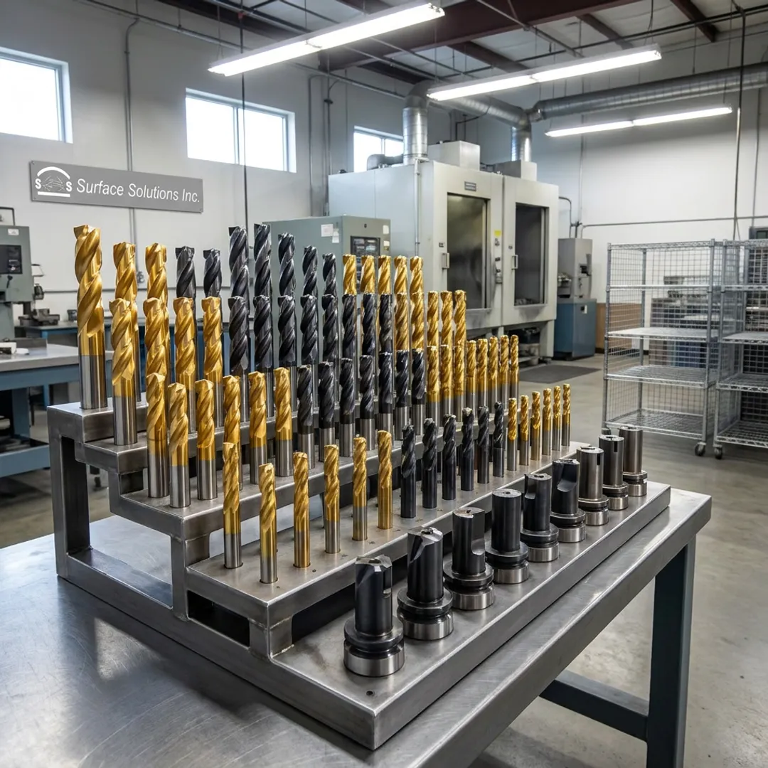 Industrial coated metal tools and dies