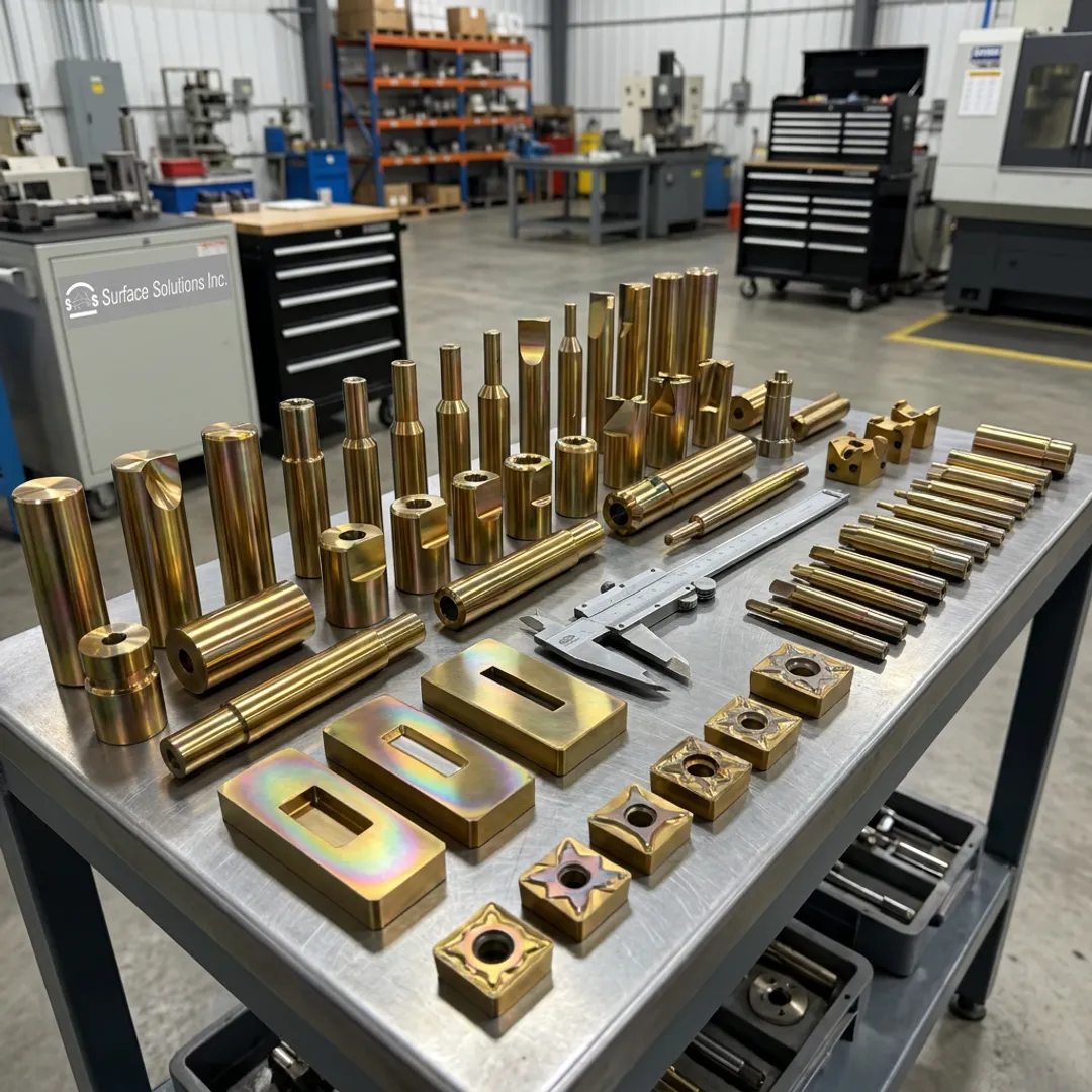 Industrial PVD coated tooling in manufacturing facility