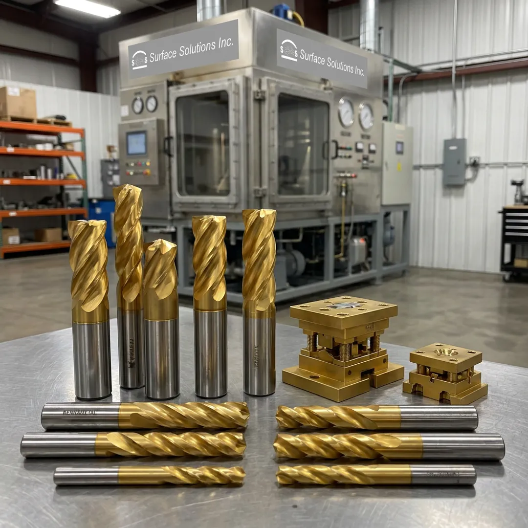 PVD coated metal tools in manufacturing facility
