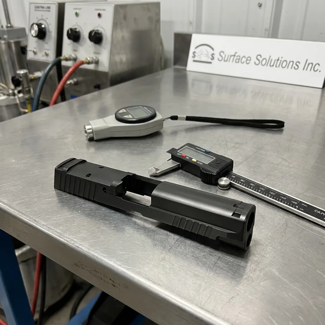 DLC coated slide on workbench