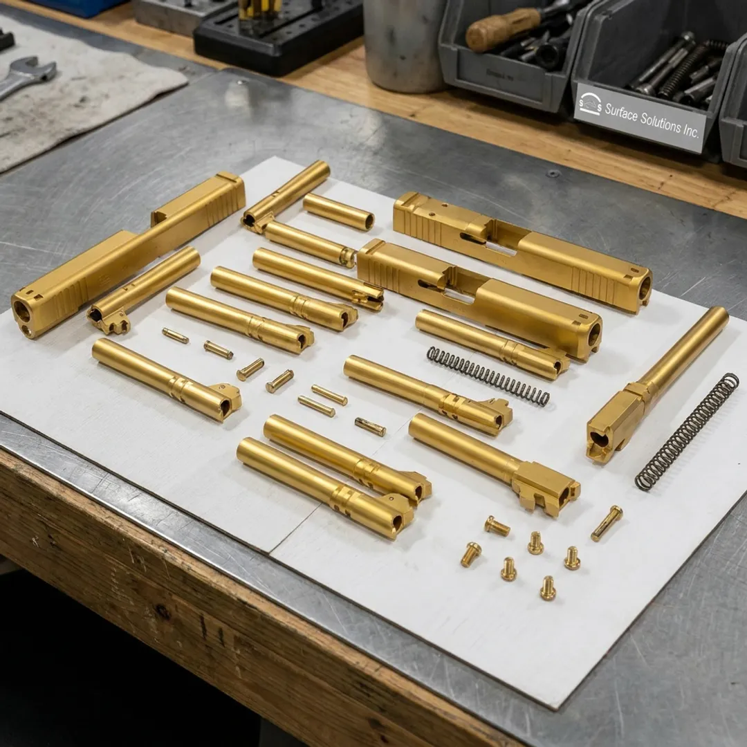 Custom coated firearm components