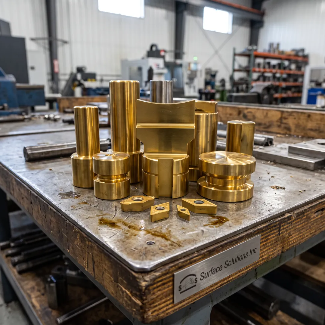 Titanium nitride coated industrial cutting tools