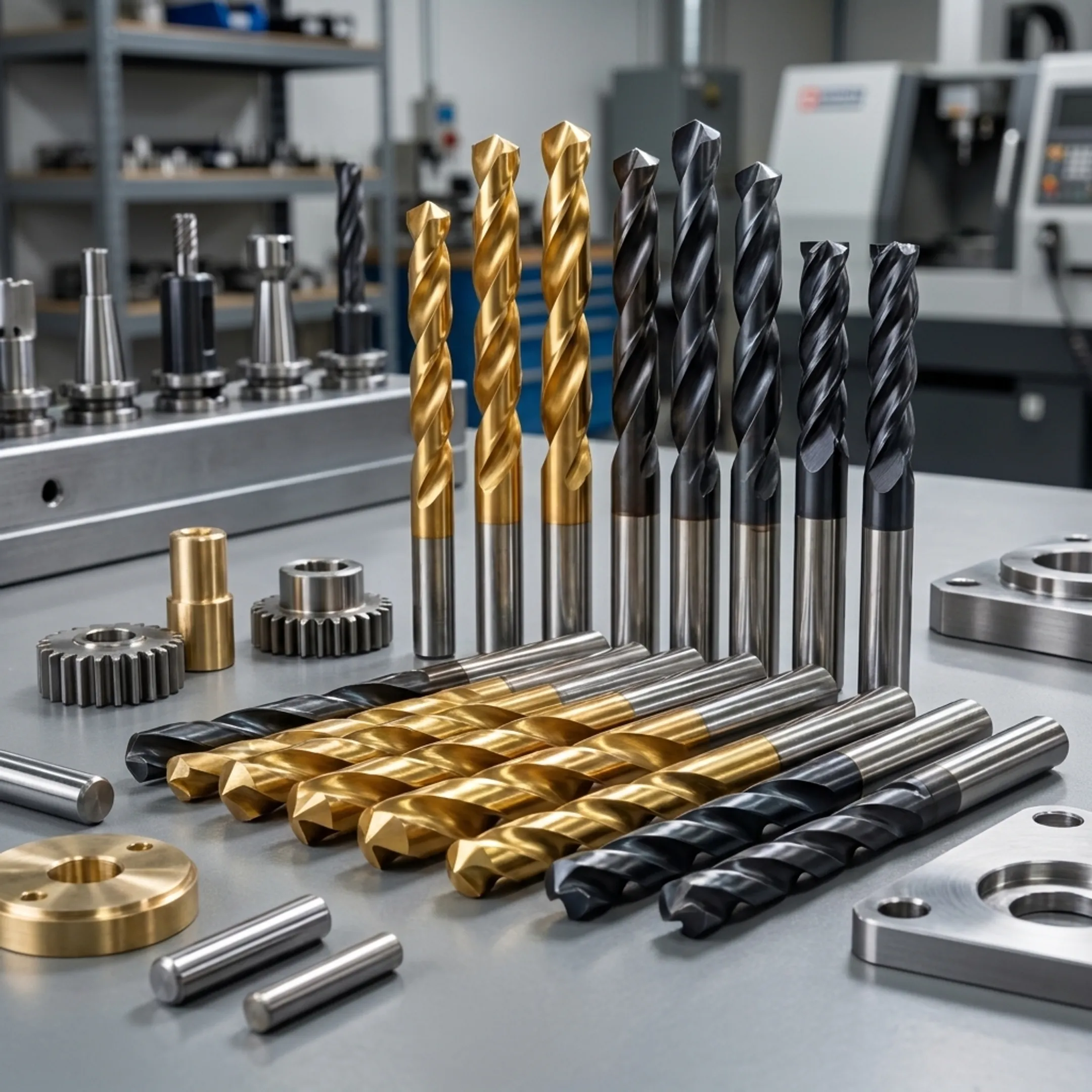 PVD-coated cutting tools in a manufacturing facility