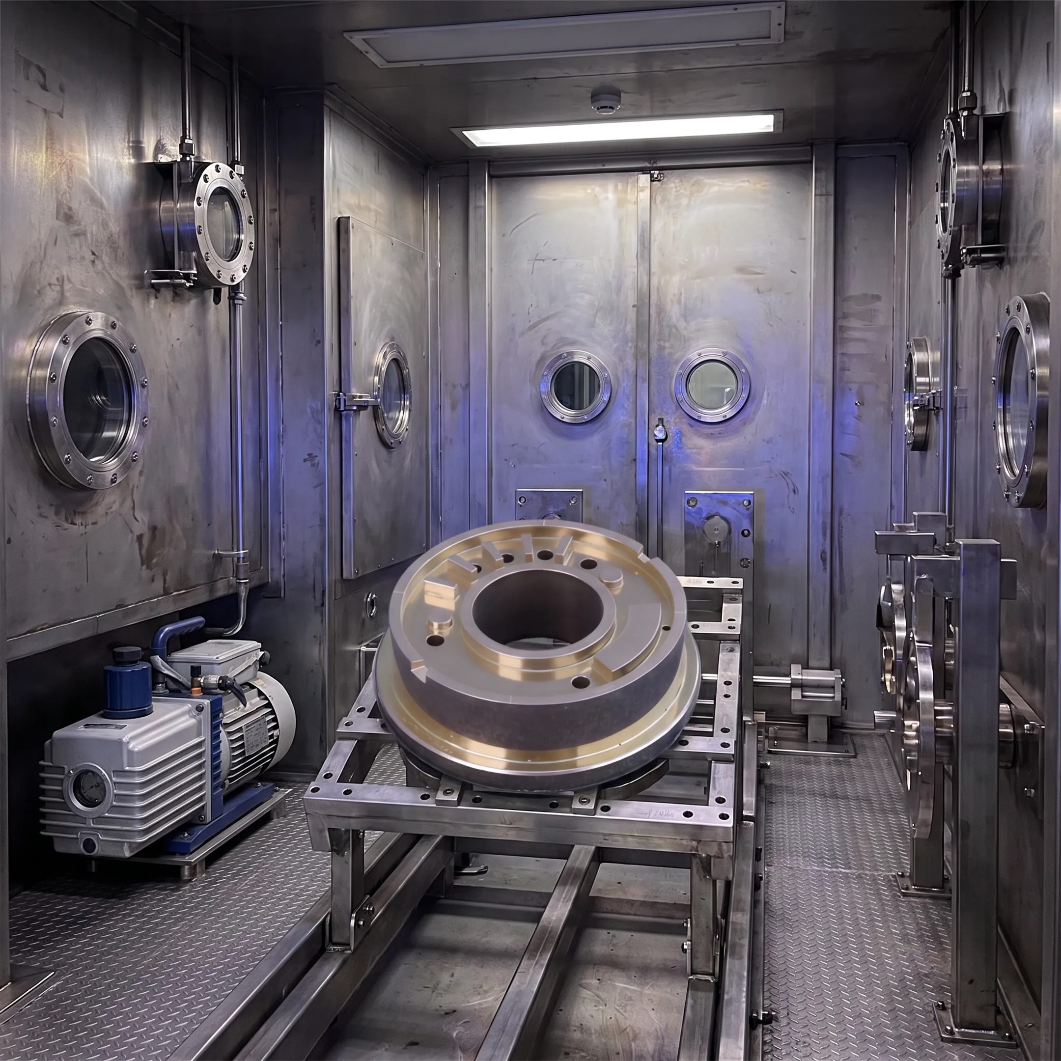 PVD chrome coating applied to precision metal tooling