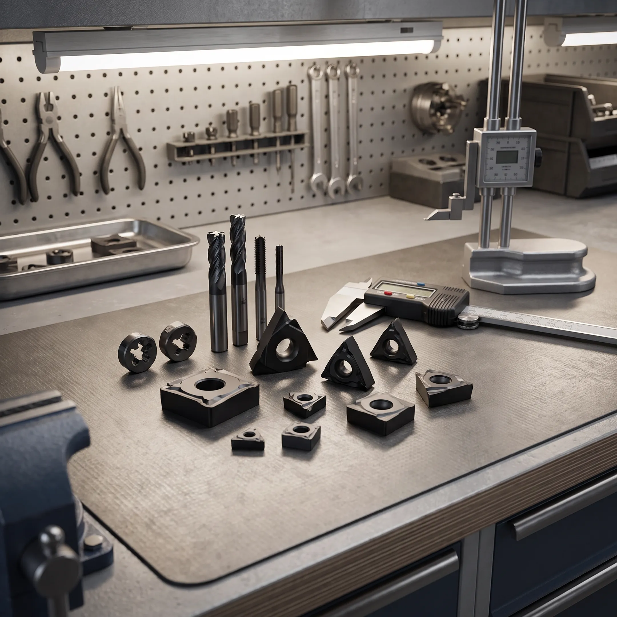 PVD-coated tooling components arranged in a precision manufacturing facility