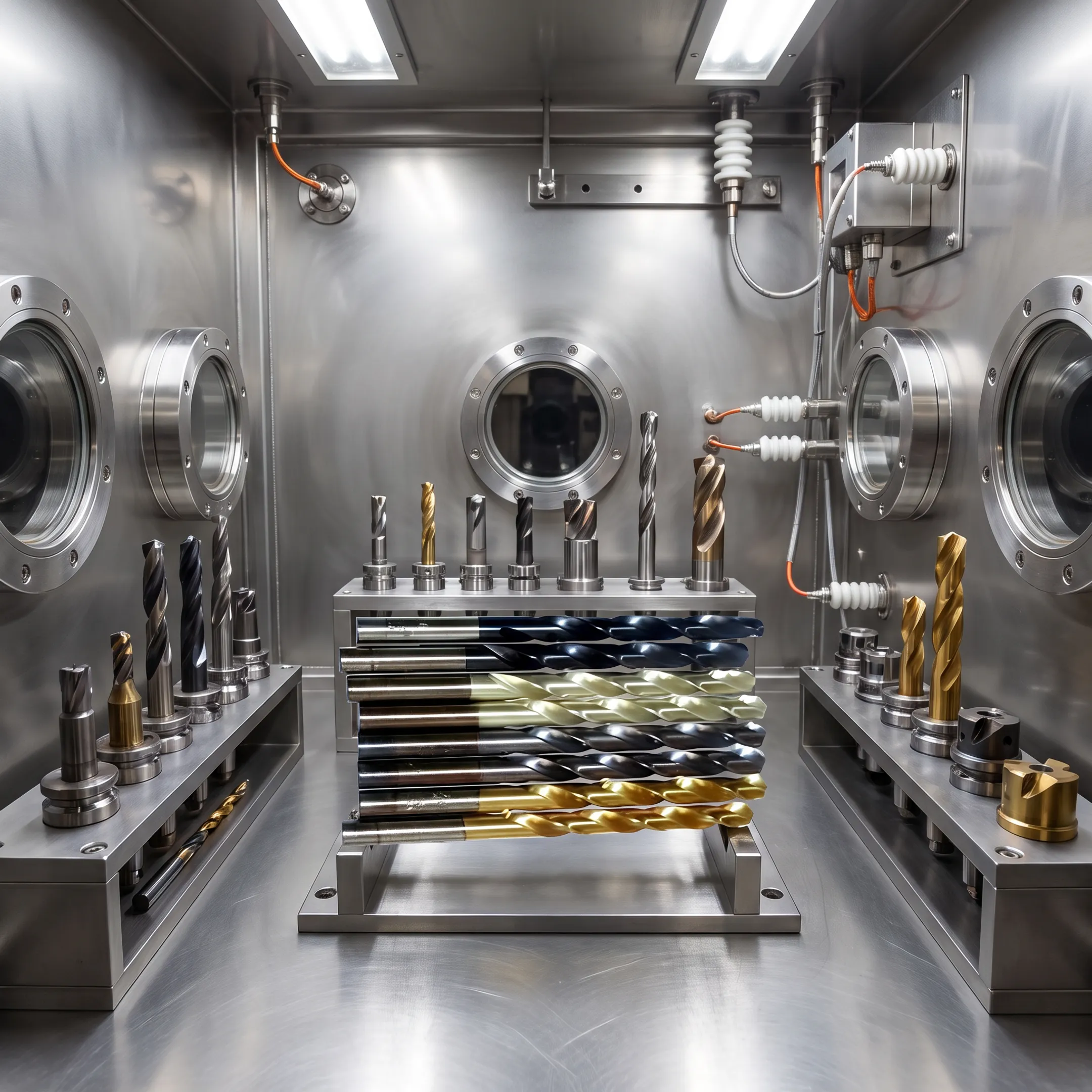 PVD-coated industrial cutting and forming tools