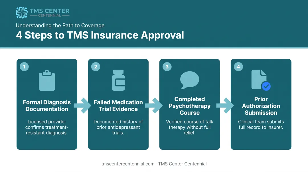 4-step process to qualify for TMS insurance coverage approval