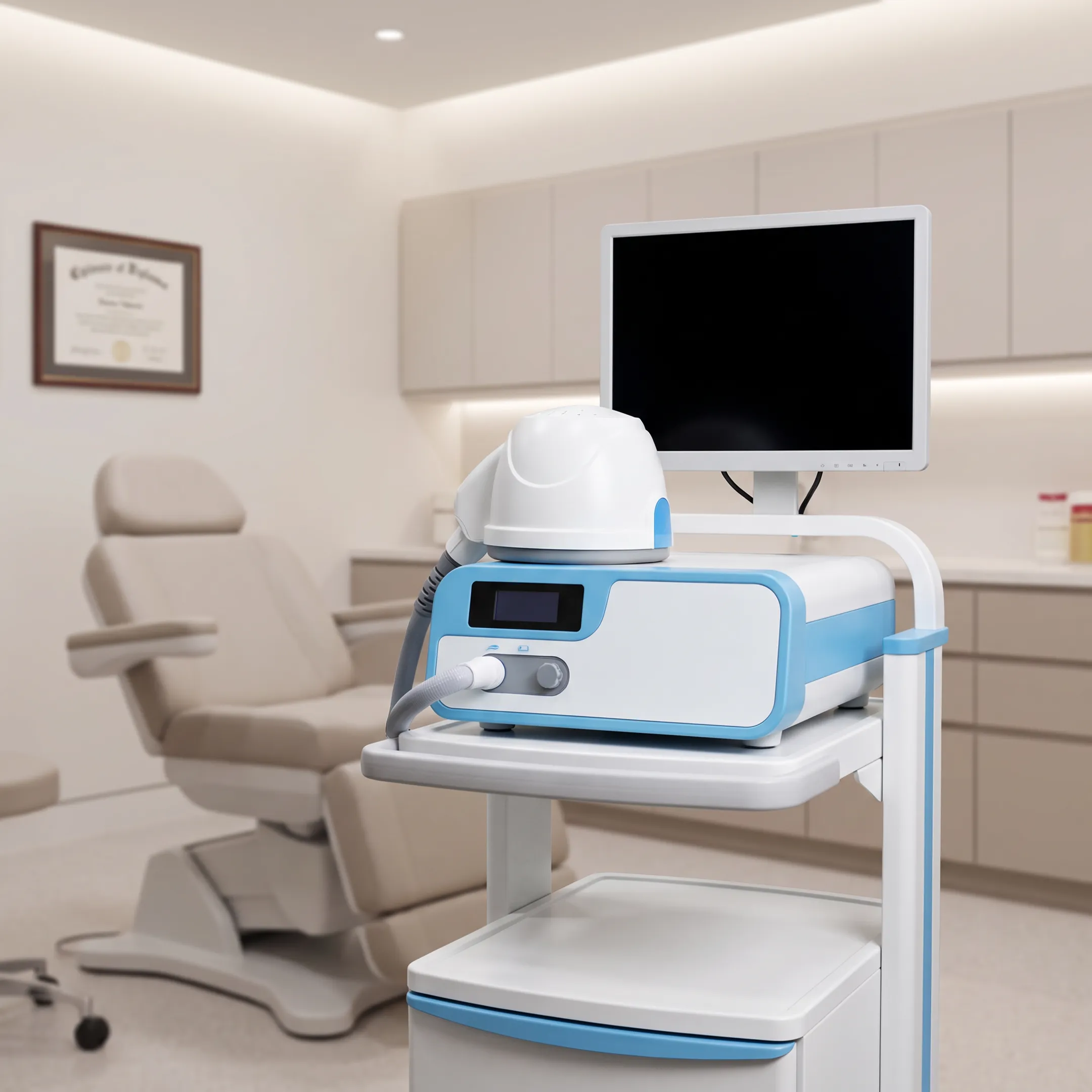 Patient receiving Deep TMS treatment in a Denver clinic