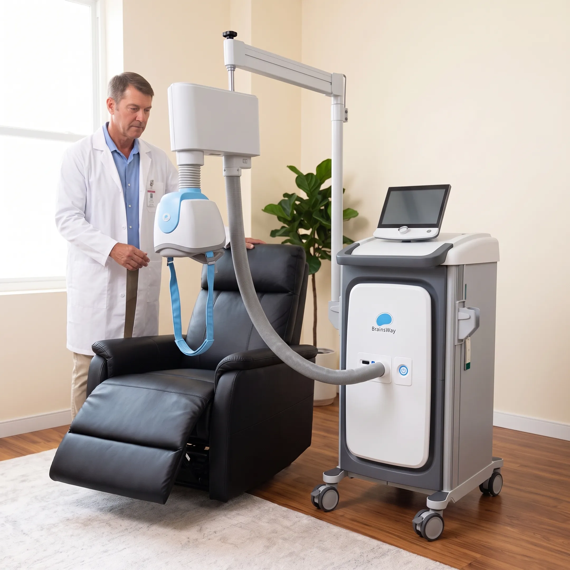 Clinician discussing a personalized TMS treatment plan