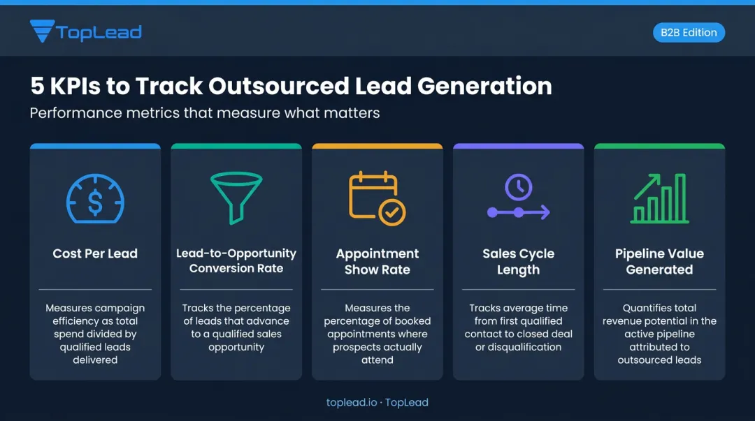 Five core KPIs for measuring outsourced B2B lead generation campaign success