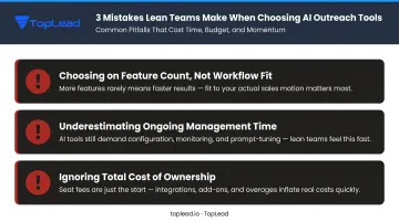 Three common AI outreach tool selection mistakes lean sales teams must avoid