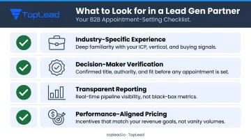 Four non-negotiable criteria checklist for evaluating professional services lead generation partners