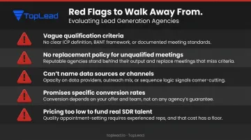 Five red flags to avoid when evaluating B2B lead generation agencies