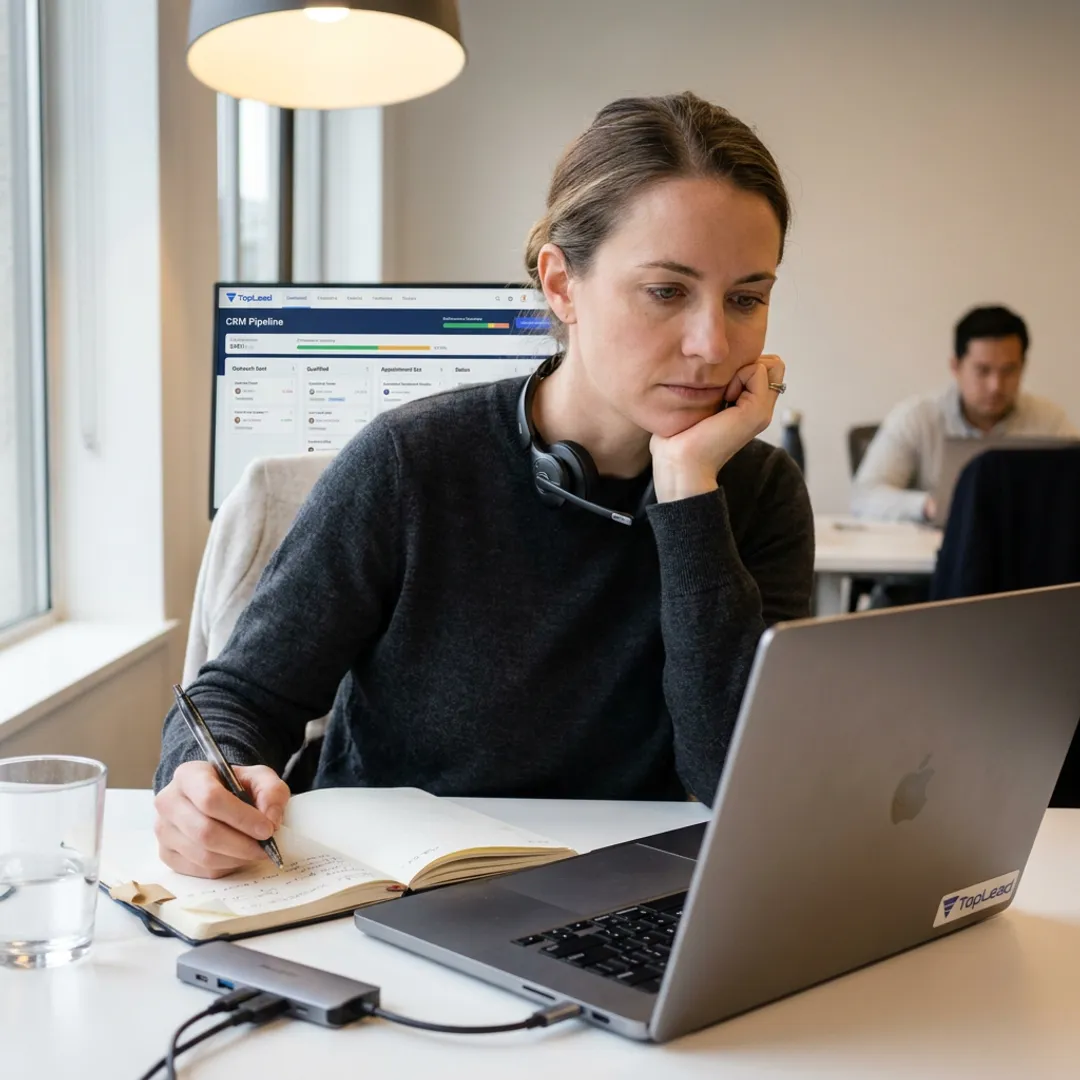 Sales development process dashboard with scheduled appointments