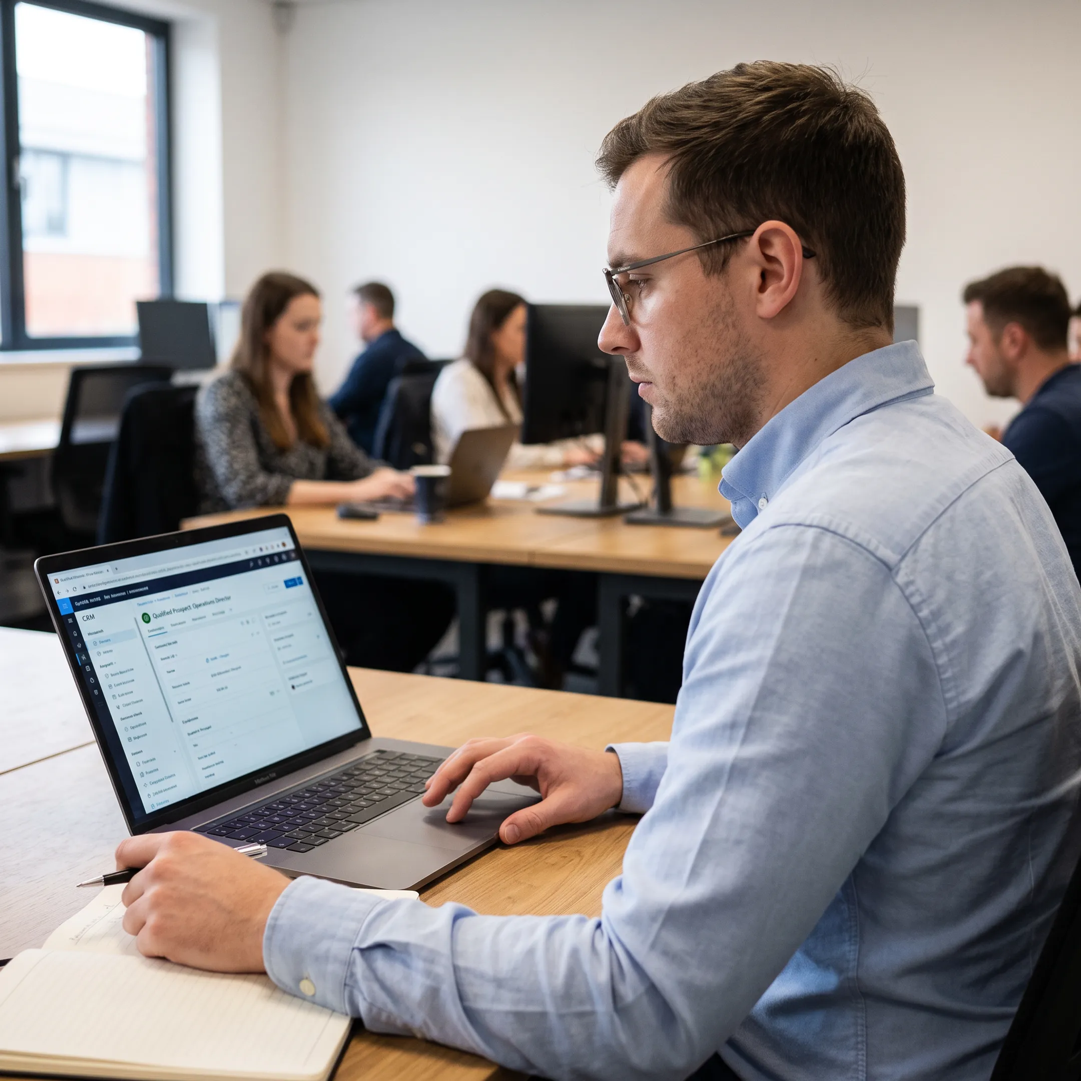 EOR sales professional reviewing qualified appointment details