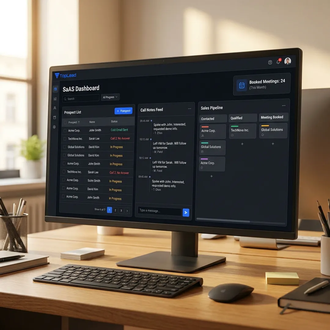 Sales development process dashboard