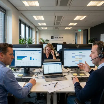 BDR team managing small business outreach campaigns