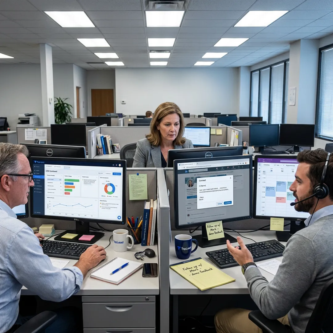 SDR team managing B2B outreach campaigns