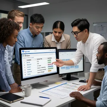 B2B lead generation team reviewing Washington sales prospects