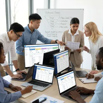 SDR team managing outbound sales outreach