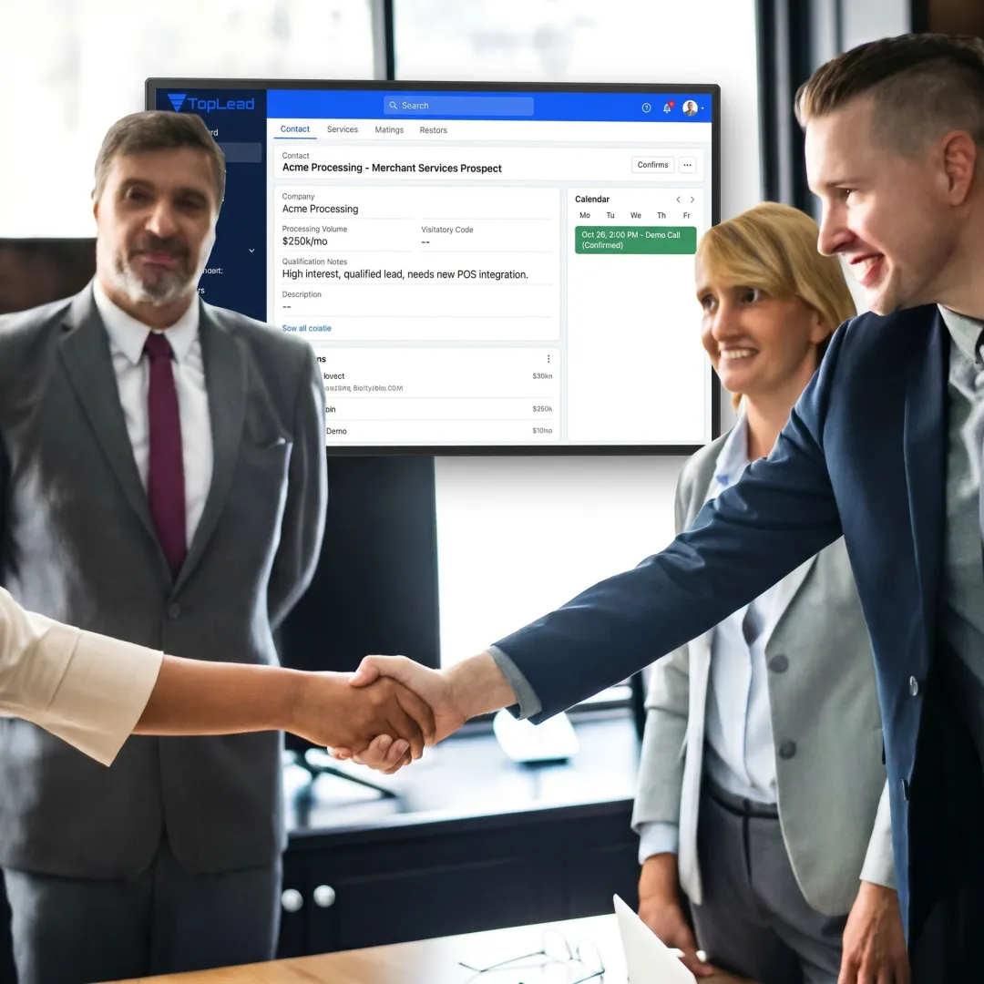 Sales development team booking merchant services appointments