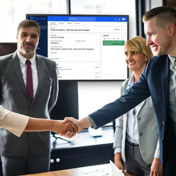 Sales development team booking merchant services appointments