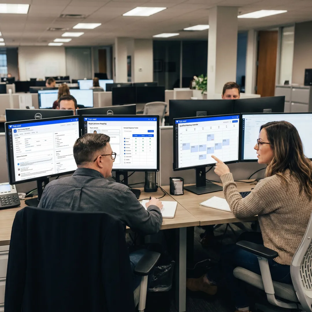 Sales team planning a B2B appointment setting campaign