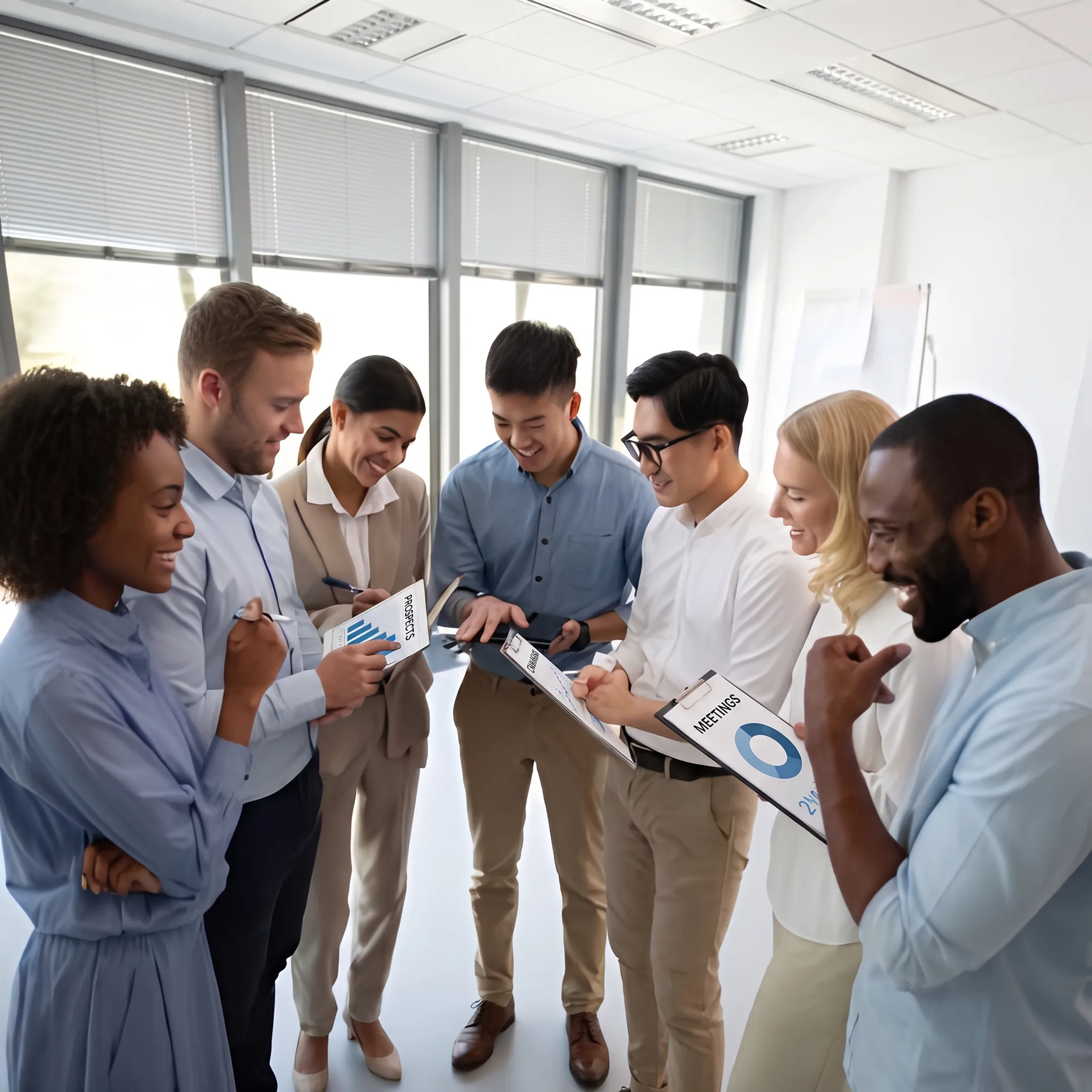 B2B sales team discussing Employer of Record lead generation strategy