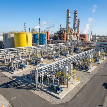 Louisiana industrial facility with helical pile foundations