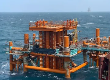 Commercial helical pile installation equipment working on foundation project