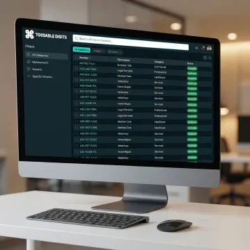 Dashboard showing available 445 vanity phone number combinations