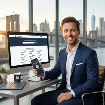 Professional using memorable 718 vanity phone number for New York business