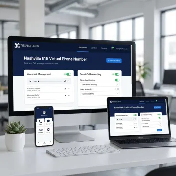 Virtual phone number dashboard for a Nashville business